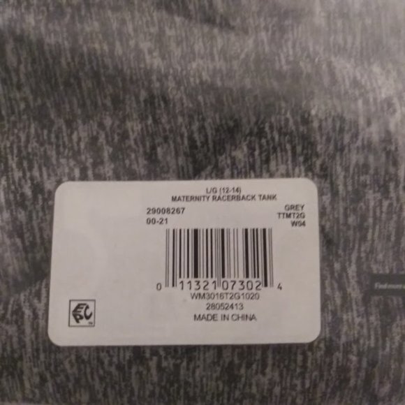 Time and Tru women's size L (12-14)  gray maternity raceback tank - Picture 4 of 4